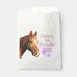 Happy Birthday Horse Back Reiten Hübsches Tier Kin Geschenktütchen