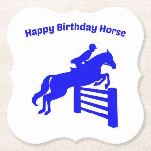 Happy Birthday Horse Hunter Jumper, Tierfreund Untersetzer