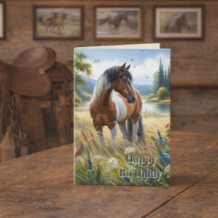 Happy Birthday Horse Lover Girl Karte