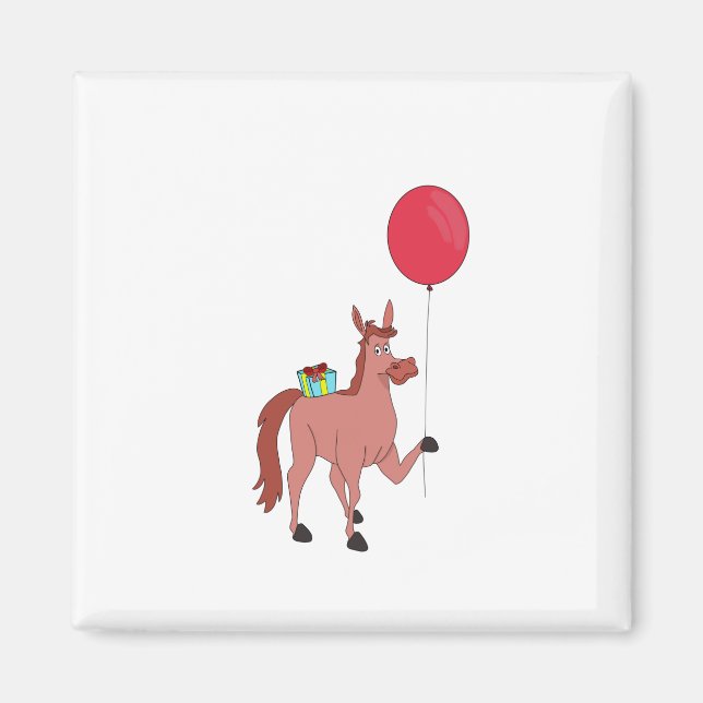 Happy Birthday Horse Magnet (Vorne)