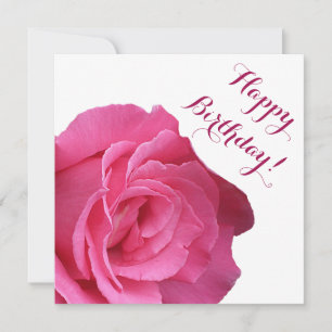 Happy Birthday hübsch rosa Rosa blühende zarte Chi Feiertagskarte