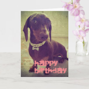 Happy Birthday Hübsch Sausage Hund Card Karte