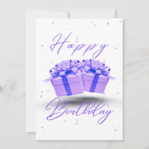 Happy Birthday Hübsche Lila Einladung