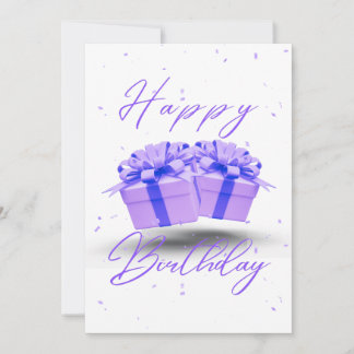 Happy Birthday Hübsche Lila Einladung