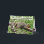 Happy Birthday Humour Funny Squirrel Karte<br><div class="desc">Alles Gute zum Geburtstag,  Freundschaft,  Humoristisches Trinken und alberne vergriffene Eichhörnchen Geburtstagskarte. Der Text im Inneren kann bearbeitet werden,  um zu sagen,  was man möchte. Das ist eine tolle Karte für jemanden,  der Eichhörnchen Lieben!</div>