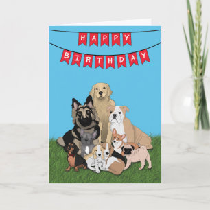 Happy Birthday Hund Card Karte
