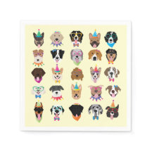 Happy Birthday Hund Faces Pawty Animals