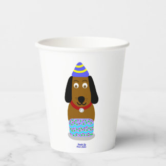 Happy Birthday Hund Papierbecher