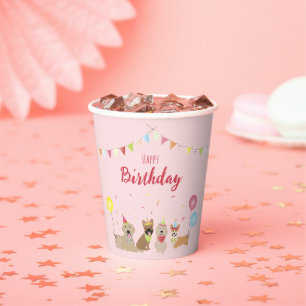 Happy Birthday Hund Party Pappbecher