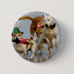 Happy Birthday Hunde Button