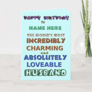 Happy Birthday Husband Card Karte