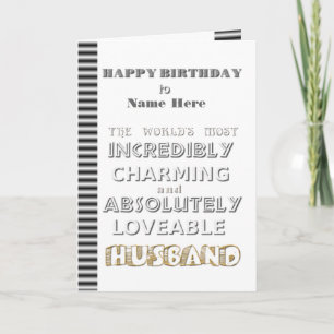 Happy Birthday Husband Card Karte