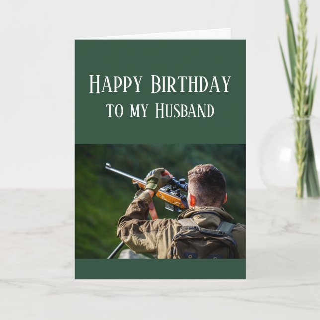 Happy Birthday Husband Jagd Camouflage Karte (Vorderseite)