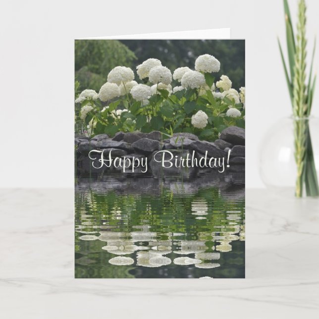 Happy Birthday Hydrangea Card Karte (Vorderseite)