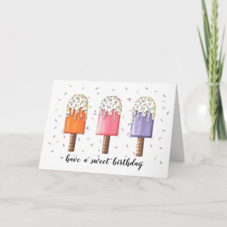 Happy Birthday Ice Cream Card "Nur Cool Karte