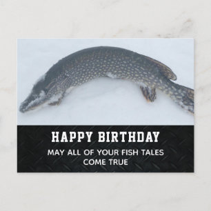 Happy Birthday Ice Fishing Postkarte
