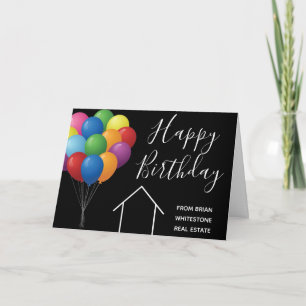 Happy Birthday Immobilienunternehmen Ballons Benut Karte