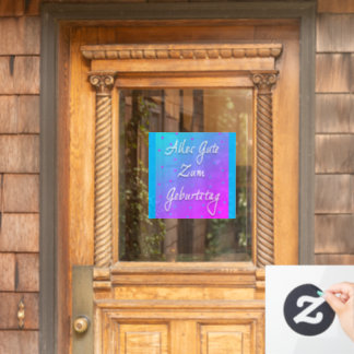 Happy Birthday in German Window Cloning Fensteraufkleber