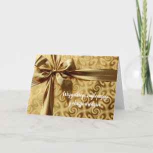 Happy birthday in Polish gift Karte