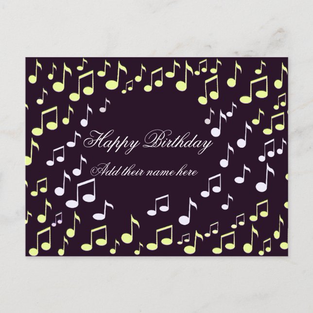 Happy Birthday - in song_ Postkarte (Vorderseite)