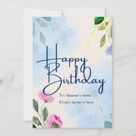 Happy Birthday individualisierbare digitale Grußka Feiertagskarte