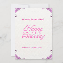 Happy Birthday individualisierbare digitale Grußka Feiertagskarte