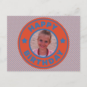 Happy Birthday individualisierbare Fotokarte Postkarte
