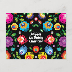 🎁 Happy Birthday individuell anpassbare horizonta Postkarte