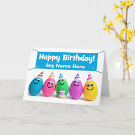 Happy Birthday Individuelle Name Egg Spaß Karte