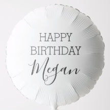 Happy Birthday Individuelle Name Schwarz und Weiß