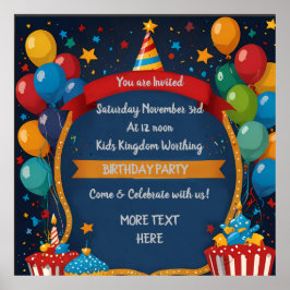 Happy Birthday Invite Poster
