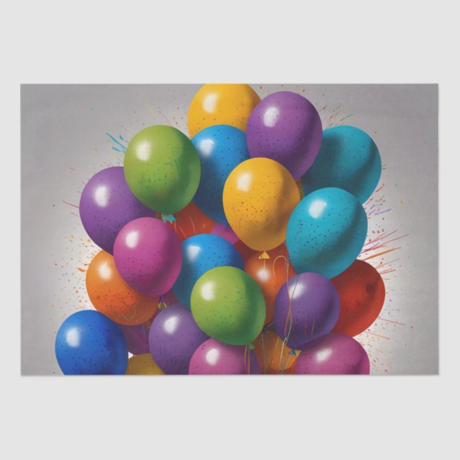 Happy Birthday Invite Seidenpapier (Vorderseite)