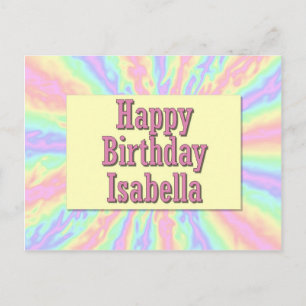 Happy Birthday Isabella Postkarte