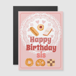 Happy Birthday ist dänische Kekse Magnetkarte