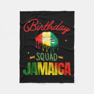 Happy Birthday Jamaica Squad Crew Tags Party Funny Fleecedecke
