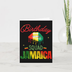 Happy Birthday Jamaica Squad Crew Tags Party Funny Karte