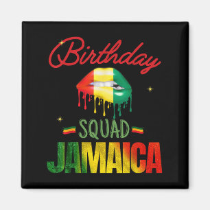 Happy Birthday Jamaica Squad Crew Tags Party Funny Magnet