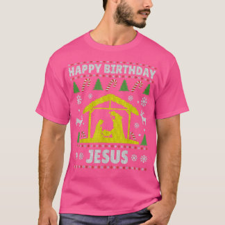 Happy Birthday Jesus Feiertag Weihnachten Ugly Swe T-Shirt