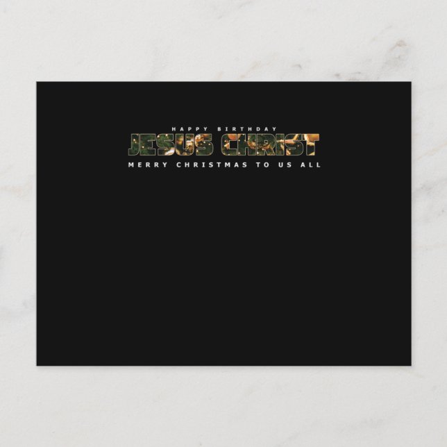 Happy Birthday Jesus Merry Christmas Xmas Gift Postkarte (Vorderseite)