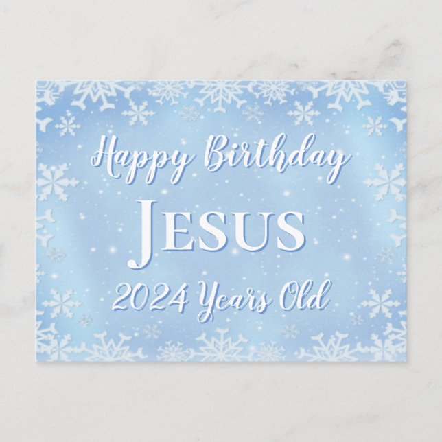 Happy Birthday Jesus Postkarte (Vorderseite)