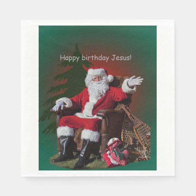 HAPPY BIRTHDAY JESUS SERVIETTE (Vorderseite)