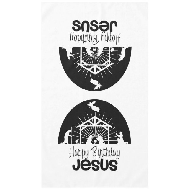 Happy Birthday Jesus Tischdecke (Vorderseite)