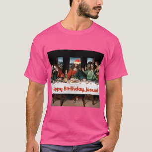 Happy Birthday Jesus Weihnachten Funny Thema T-Shirt