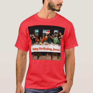 Happy Birthday Jesus Weihnachten Funny Thema T-Shirt
