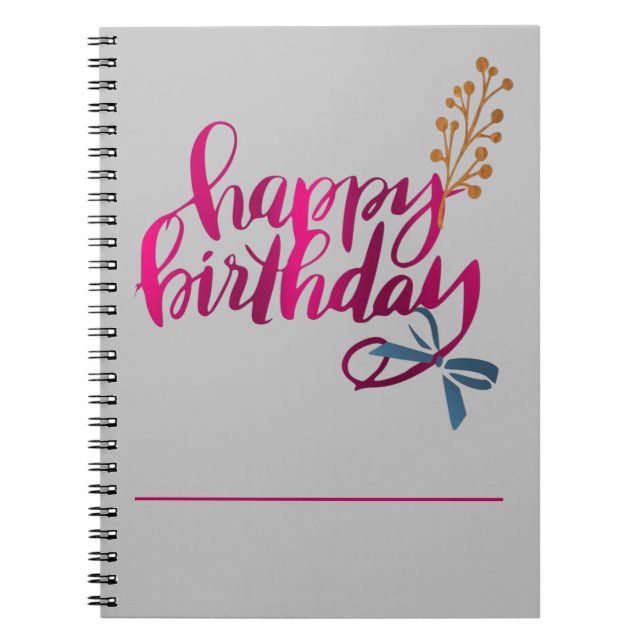 Happy Birthday Journal Notizblock (Vorderseite)