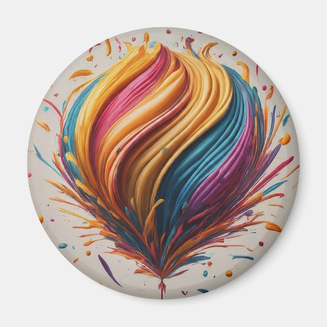 Happy Birthday Joy Circle Magnet (Vorne)