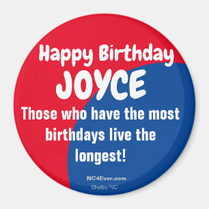 Happy Birthday JOYCE Kühlschrank Magnet