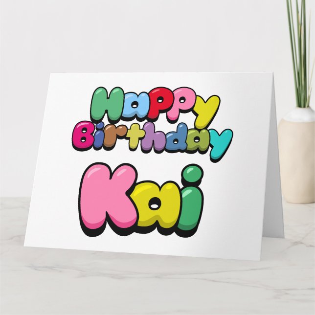 Happy Birthday Kai Karte (Vorderseite)