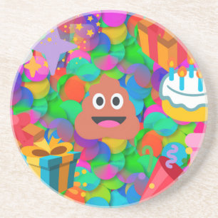 Happy Birthday Kaka-Emoji Untersetzer