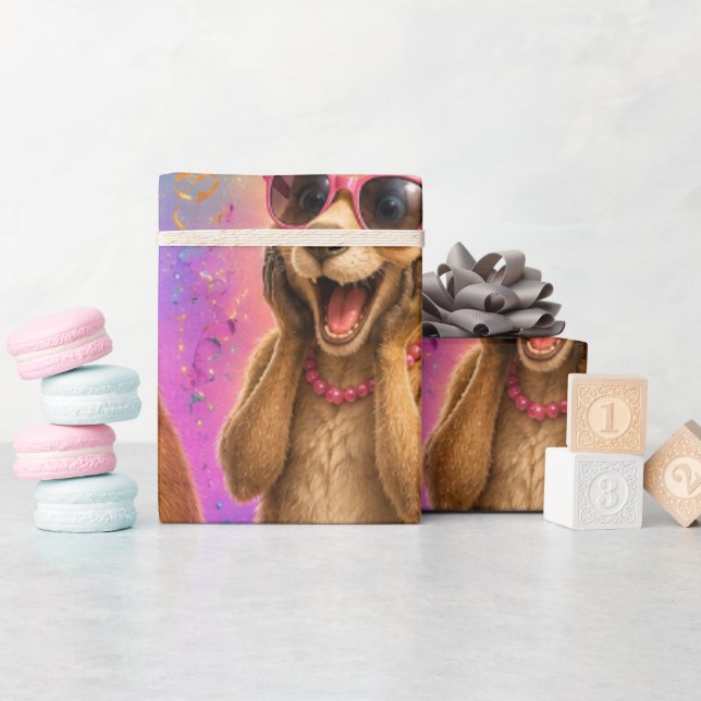 Happy Birthday Känguru-Geschenkverpackung Geschenkpapier (Babyparty)
